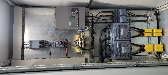 Détail électronique armoire puissance variateur induit inducteur – Elimos