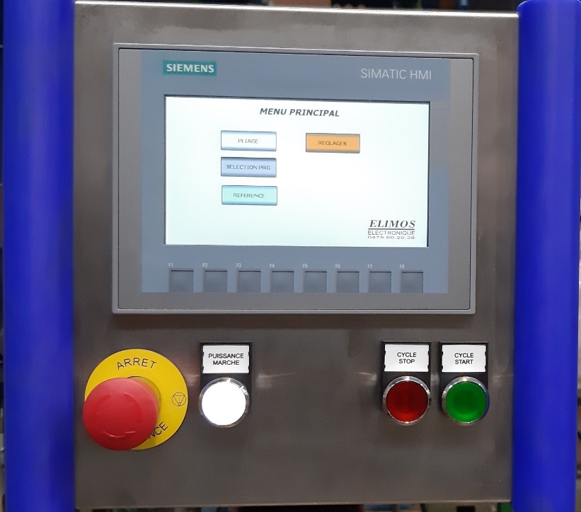 Interface opérateur application cintreuse automatique – Elimos Belgique