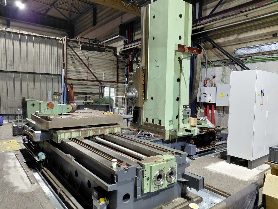 Aléseuse TOS 4 axes en cours de retrofit – Elimos Liège Belgique