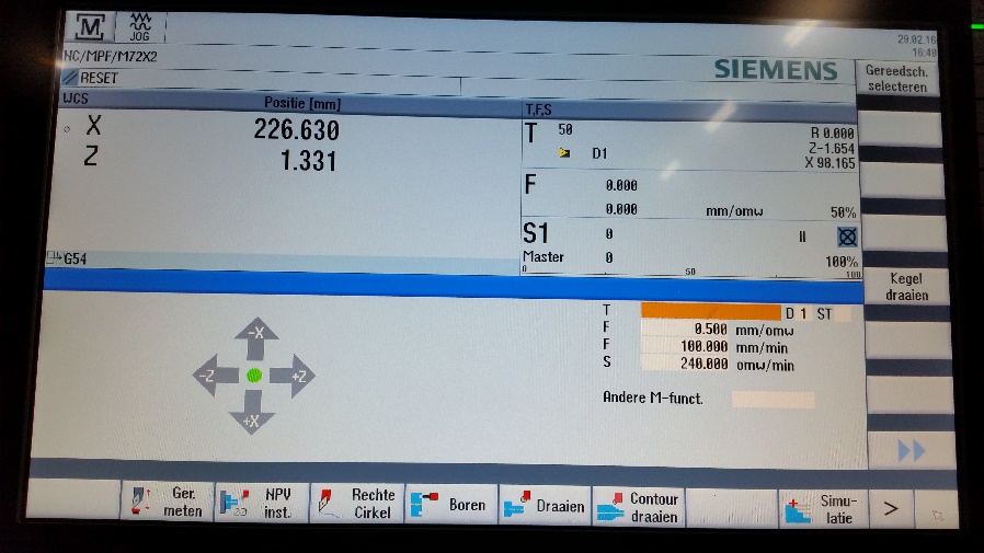 Option Manual Machine Sinumerik 840D SL tour VDF – Elimos